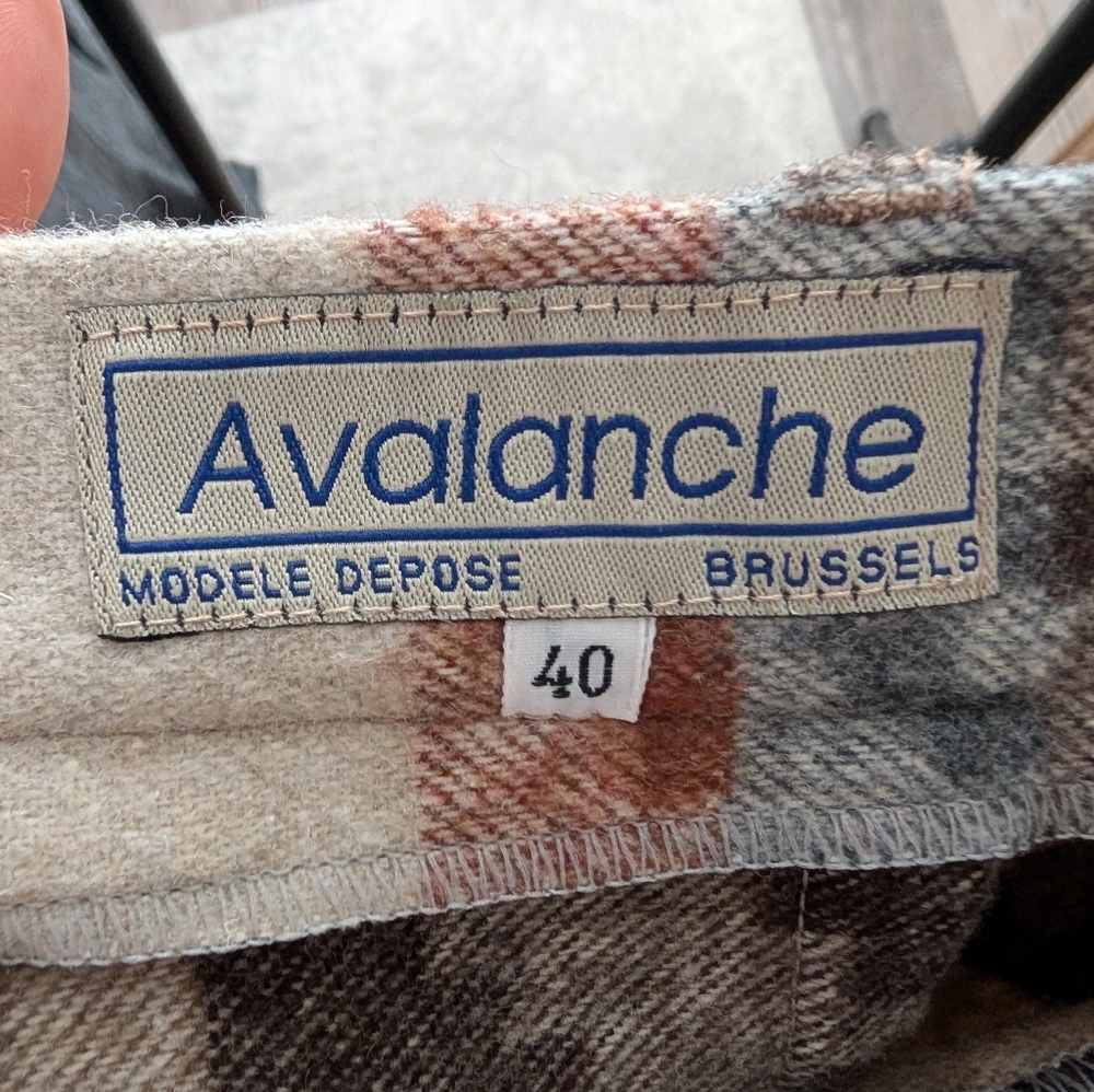 Vintage Avalanche Wool Blend Aztec Fringe Midi Skirt 10 - Picture 3 of 4